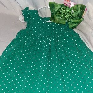 Beautiful Boutique Dress Bundled with St.Patrick’s Day Jo Jo bow bow nwt